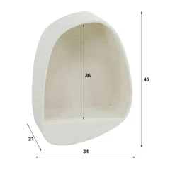 Wohnen Hängeregal aus Marmorkomposit in Beige - Mayo