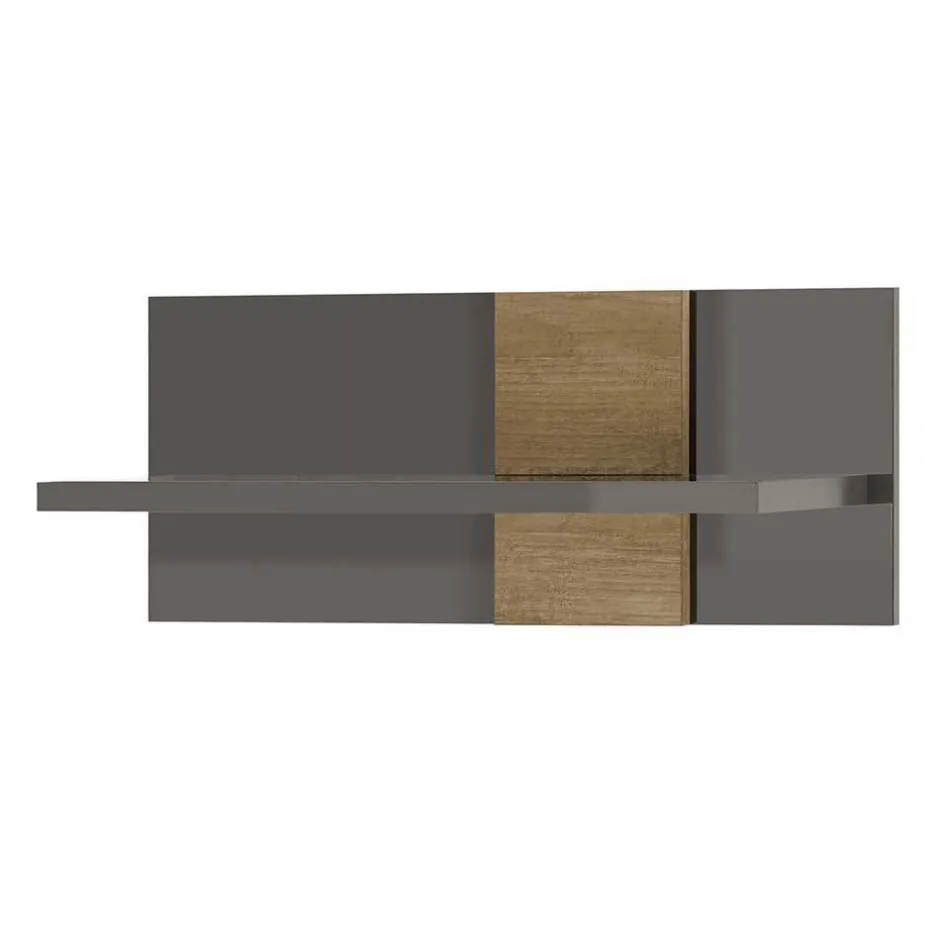 Hängeregal in Dunkelgrau Hochglanz & Eiche - Eracosta^Wohnen Online