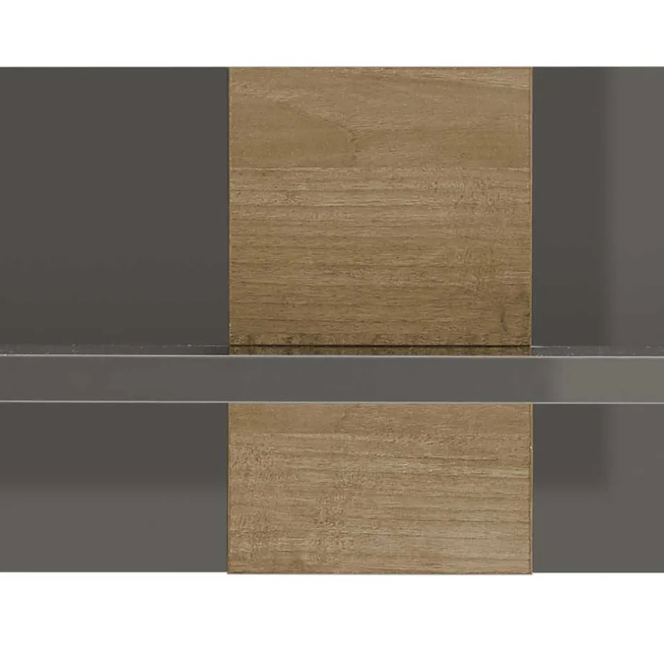 Hängeregal in Dunkelgrau Hochglanz & Eiche - Eracosta^Wohnen Online