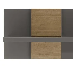 Hängeregal in Dunkelgrau Hochglanz & Eiche - Eracosta^Wohnen Online