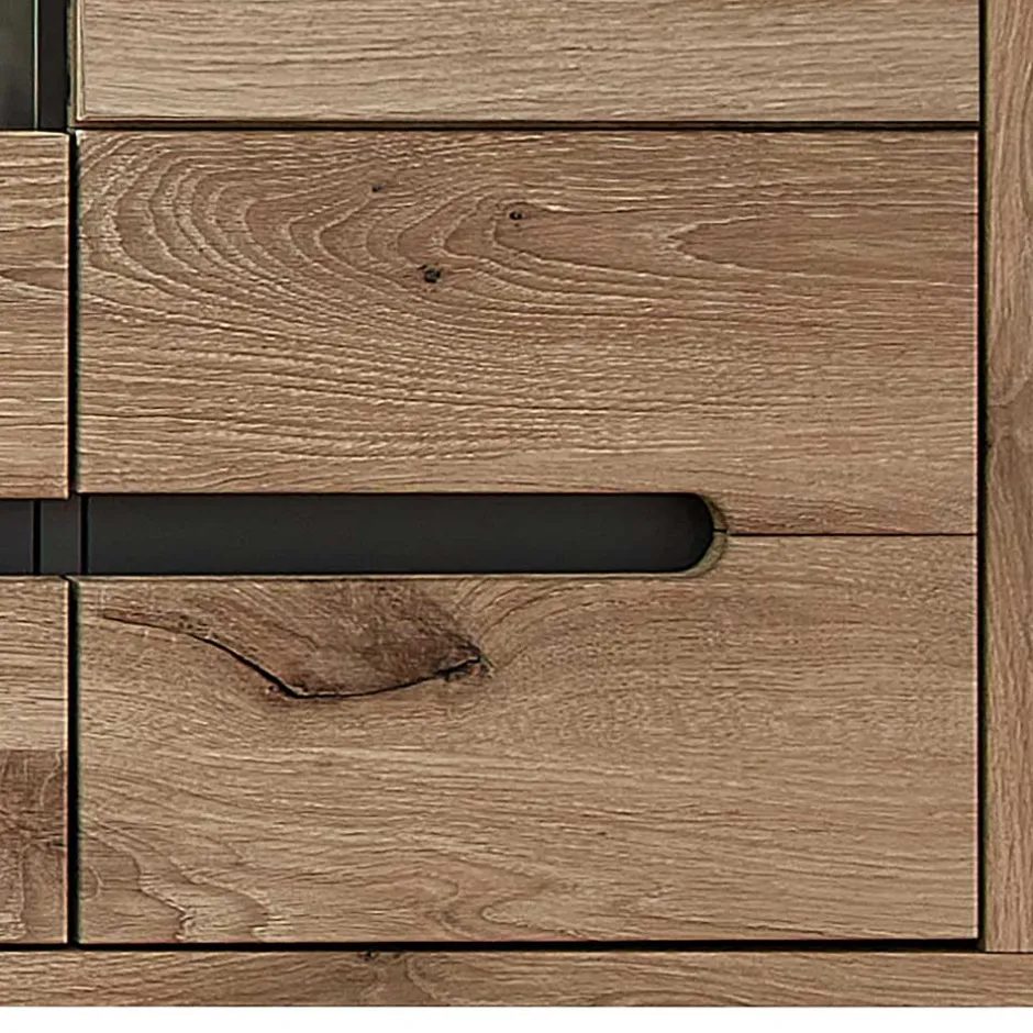 Hängeschrank mit Glas in Wildeiche NB - Zelio^Wohnen Sale