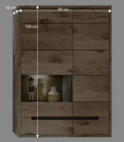 Hängeschrank mit Glas in Wildeiche NB - Zelio^Wohnen Sale