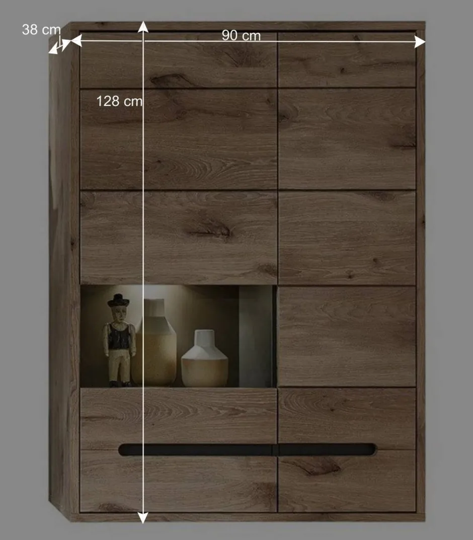 Hängeschrank mit Glas in Wildeiche NB - Zelio^Wohnen Sale