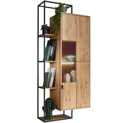 Wohnen Hängeschrank mit Regal aus Wildeiche - Varzado