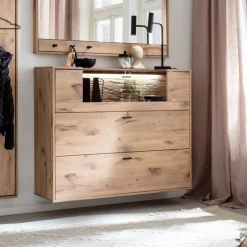 Hänge-Schuhschrank mit LED Beleuchtung - Vapposia^Wohnen Outlet