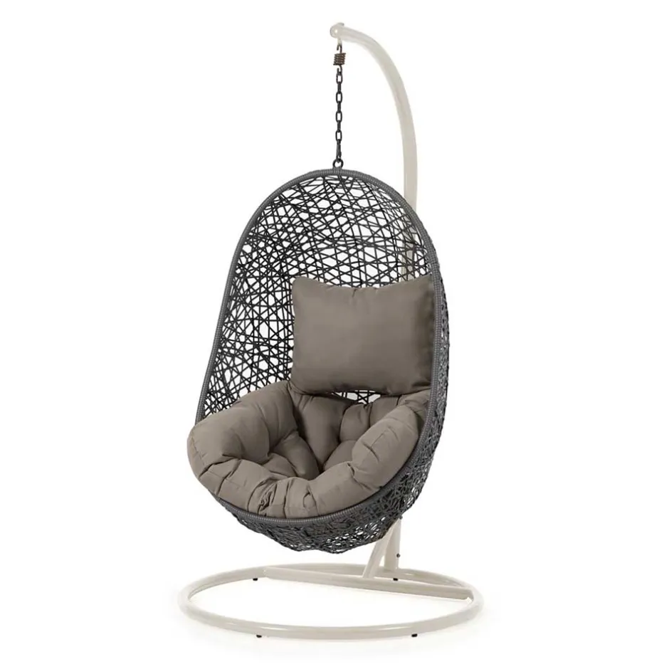 Wohnen Hängesessel mit Gestell in Grau hell dunkel - Jueves