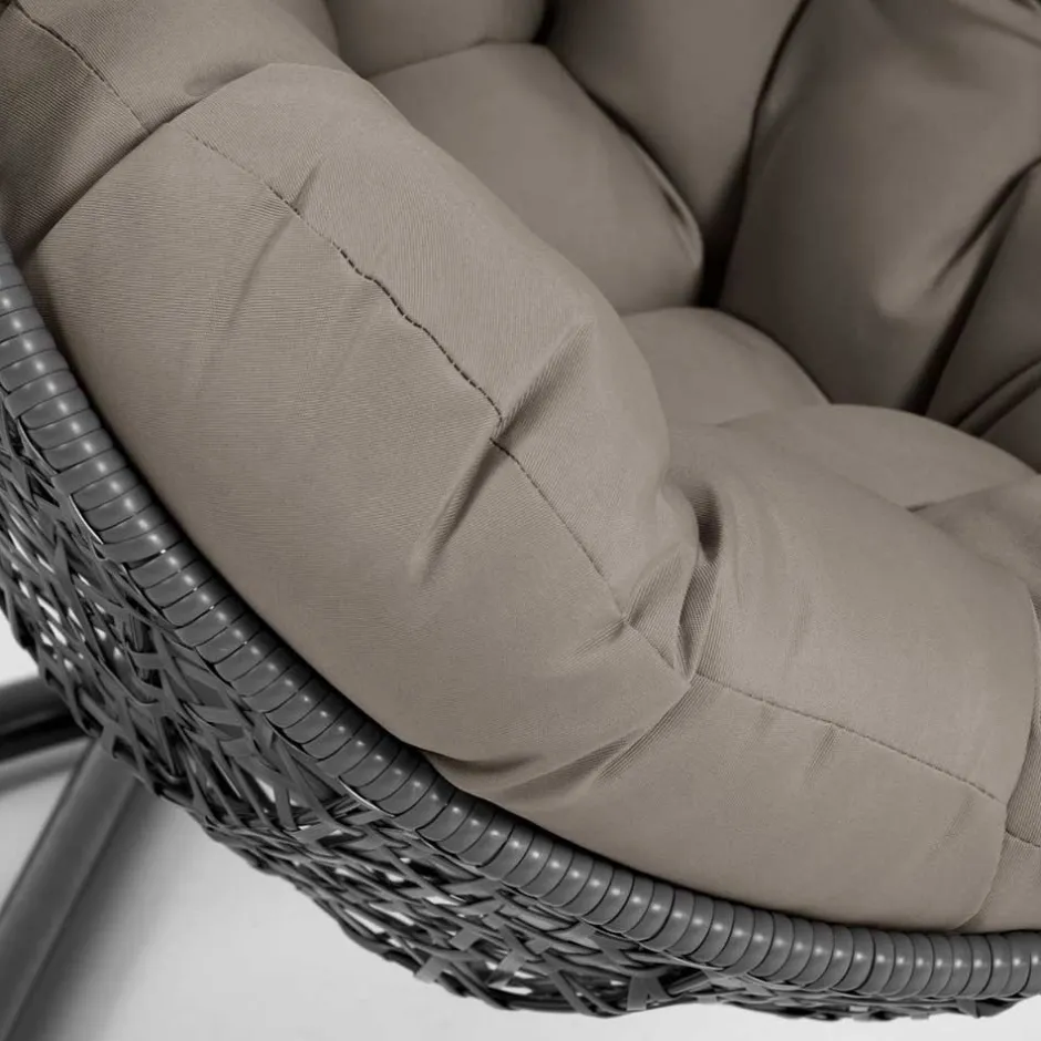 Wohnen Hängesessel mit Gestell in Grau hell dunkel - Jueves