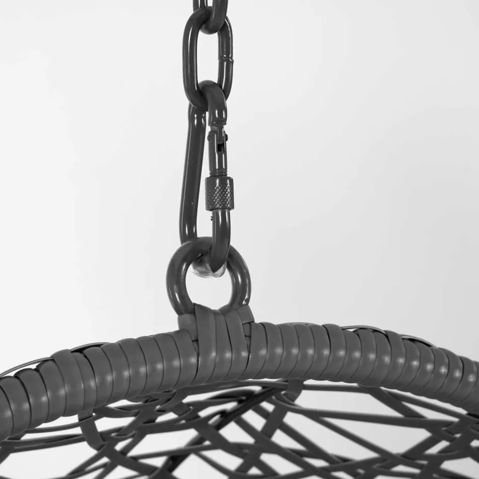 Wohnen Hängesessel mit Gestell in Grau hell dunkel - Jueves