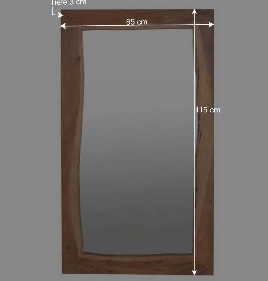 Wohnen Hängespiegel mit Holzrahmen - Banjee