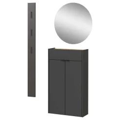 Wohnen Hänge-Vertiko & Garderobe & Spiegel - Sidgarus (dreiteilig)