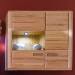 Wohnen Hängevitrine Athias aus Kernbuche teilmassiv