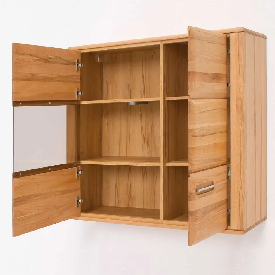 Wohnen Hängevitrine Athias aus Kernbuche teilmassiv