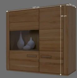 Wohnen Hängevitrine Athias aus Kernbuche teilmassiv