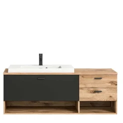 Wohnen Hänge-Waschbeckenschrank mit Aufsatzbecken - Steikun