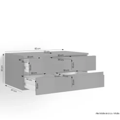 Hänge-Waschtisch in Anthrazit mit Hochglanz Front - Hatai^Wohnen Discount
