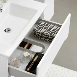 Wohnen Hänge-Waschtisch mit zwei Schubladen - Zenata