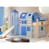 Kinder Wohnen Hochbett Abenteuerbett mit Rutsche & Turm - Janilea