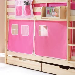 Kinder Wohnen Hochbett Amy in Kiefer Massivholz