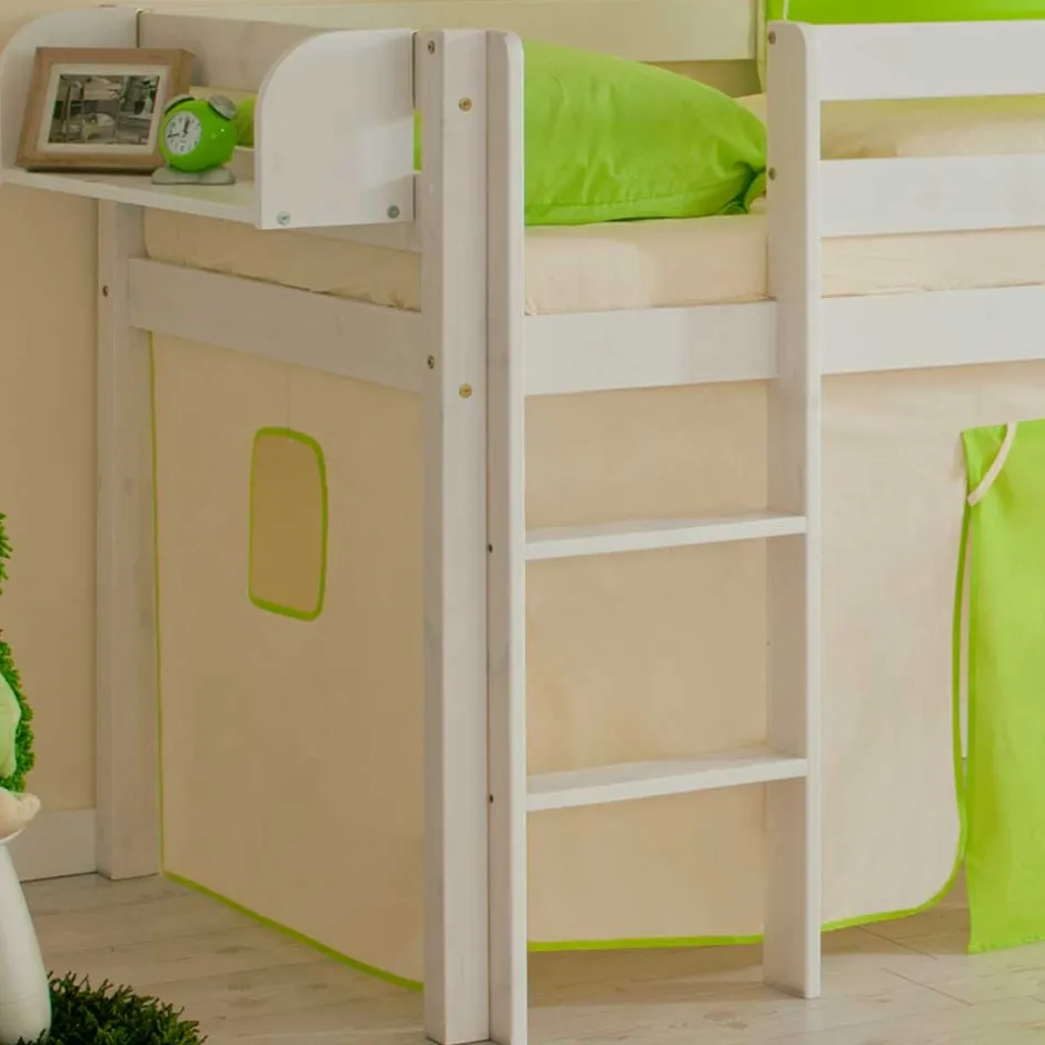 Kinder Wohnen Hochbett Dylan aus Kiefer Massivholz