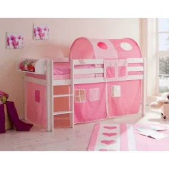 Kinder Wohnen Hochbett Melia aus Kiefer Massivholz