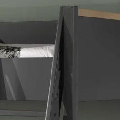 Hochbett mit Schrank in Anthrazit - Waltma (zweiteilig)^Wohnen Outlet