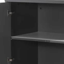 Hochbett mit Schrank in Anthrazit - Waltma (zweiteilig)^Wohnen Outlet