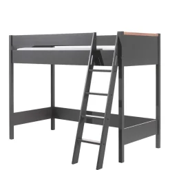 Kinder Wohnen Hochbett mit Schreibtisch und Schrank - Lilova (vierteilig)