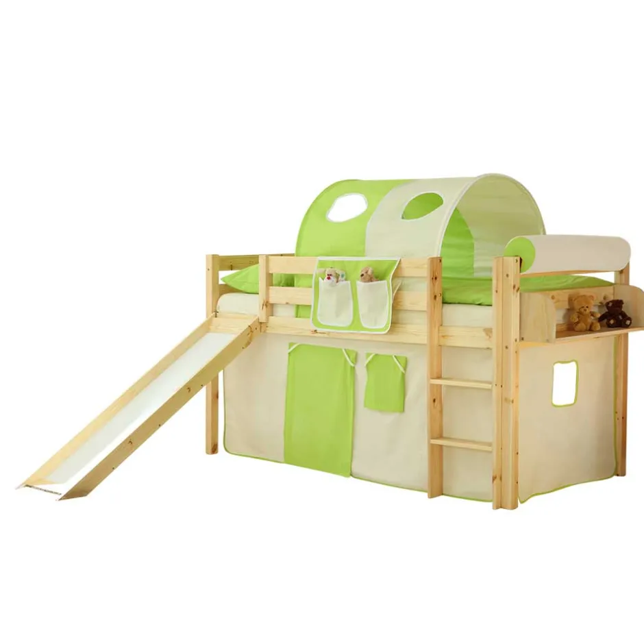 Hochbett Zarodrana mit Rutsche und Tunnel^Wohnen Best