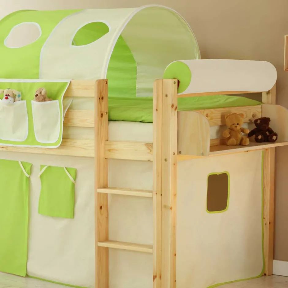Hochbett Zarodrana mit Rutsche und Tunnel^Wohnen Best