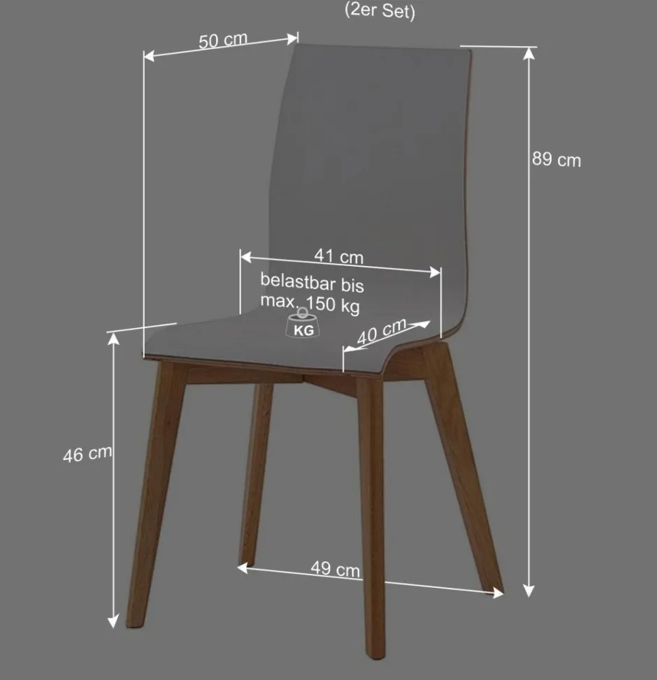 Wohnen Hochdrucklaminat Stuhl in Weiß - Sonda (2er Set)