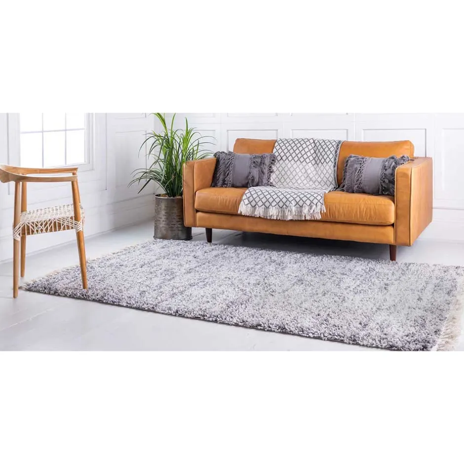 Hochflor Läufer Teppich in Grau und Creme - Cesario^Wohnen Hot