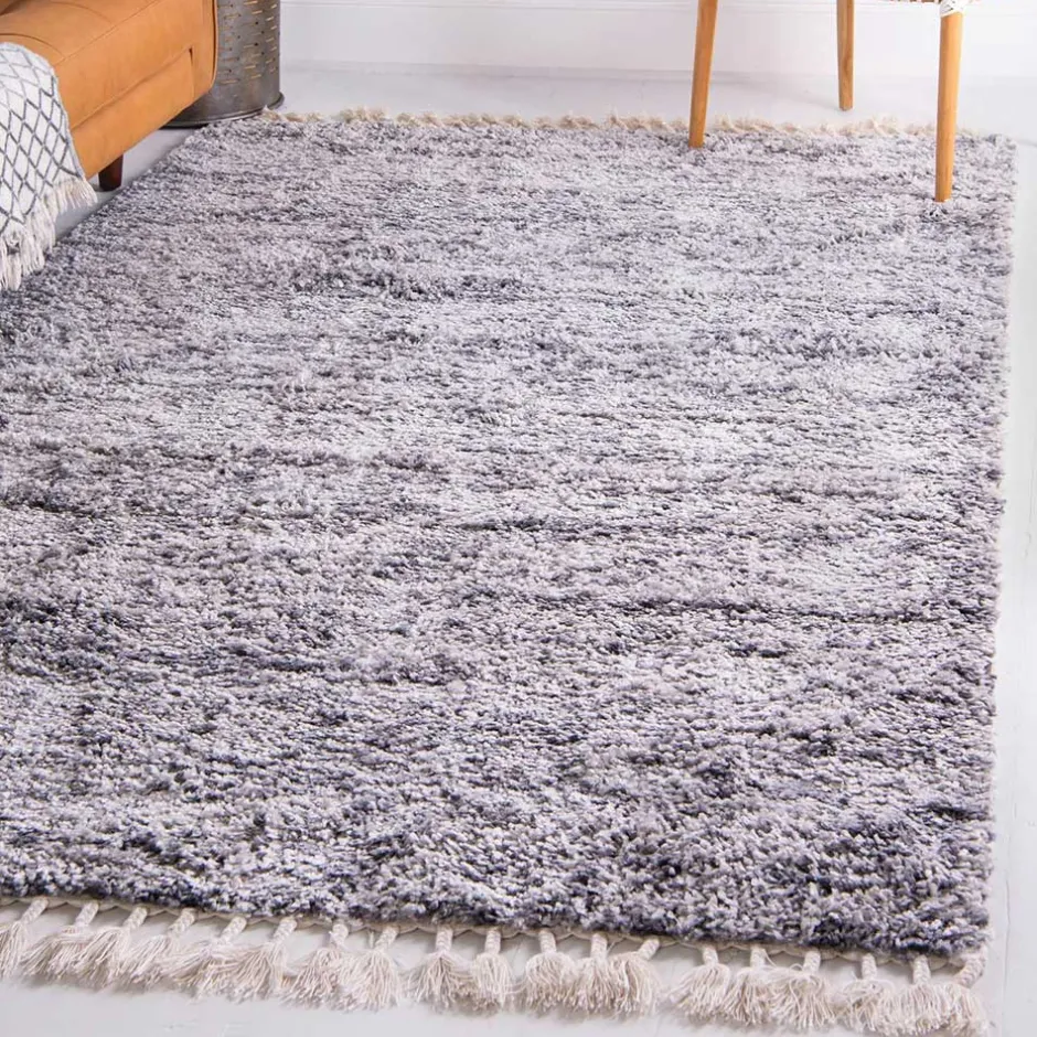 Hochflor Läufer Teppich in Grau und Creme - Cesario^Wohnen Hot