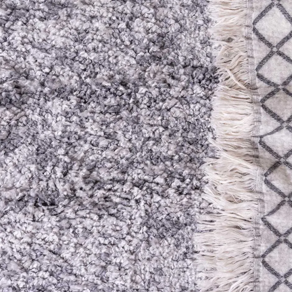 Hochflor Läufer Teppich in Grau und Creme - Cesario^Wohnen Hot