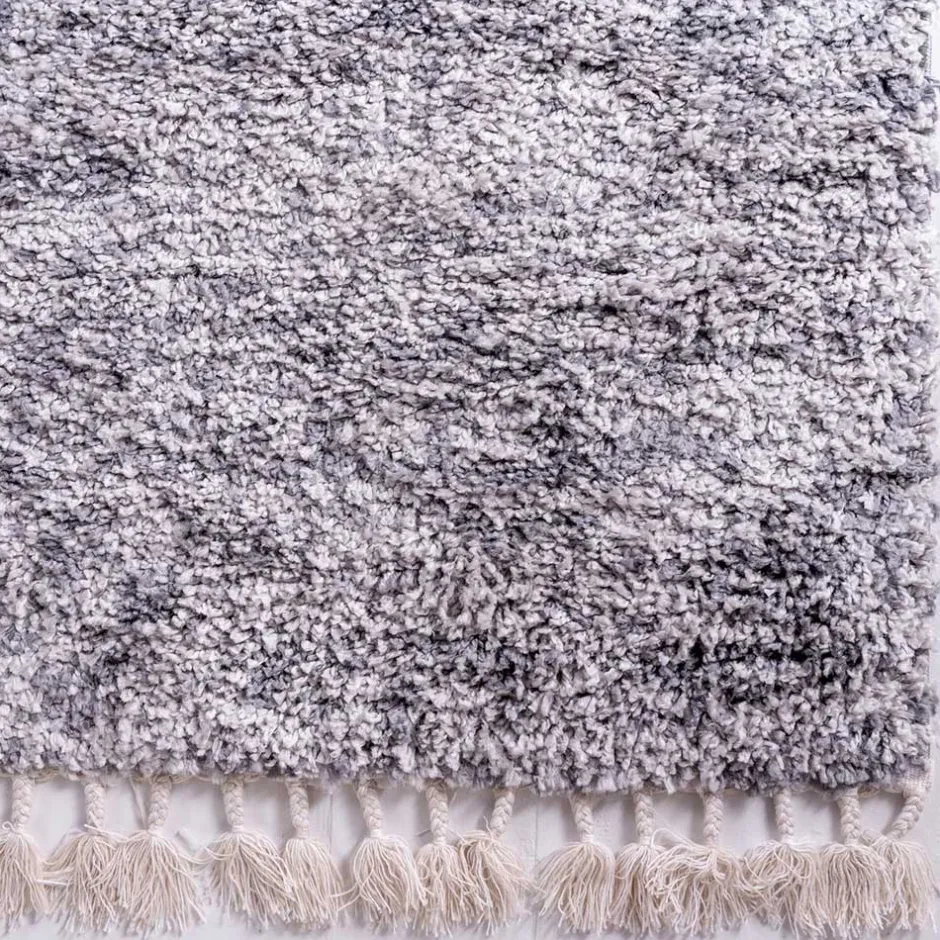 Hochflor Läufer Teppich in Grau und Creme - Cesario^Wohnen Hot