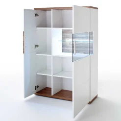 Wohnen Hochglanz Highbord in Weiß - Icadro