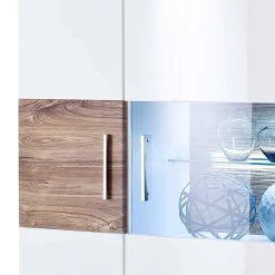 Wohnen Hochglanz Highbord in Weiß - Icadro