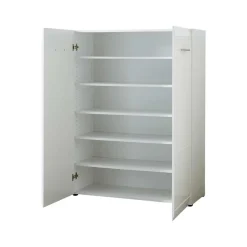 Wohnen Hochglanz Schuhschrank Tiondon in Weiß