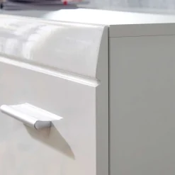 Wohnen Hochglanz Schuhschrank Tiondon in Weiß