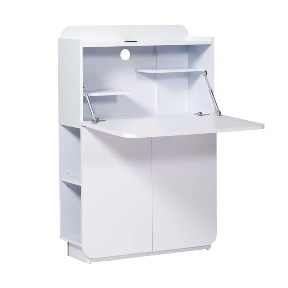 Hochglanz Sekretär Vignola in Weiß^Wohnen Clearance