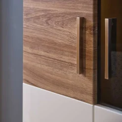 Wohnen Hochglanz Vitrine in Weiß - Icadro