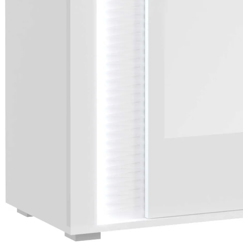 Hochglanz Vitrine mit LED in Weiß - Gomata^Wohnen New