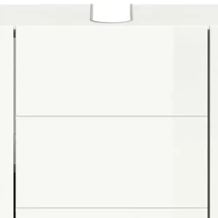 Wohnen Hochglanz Waschbeckenschrank in Weiß foliert - Vitablos