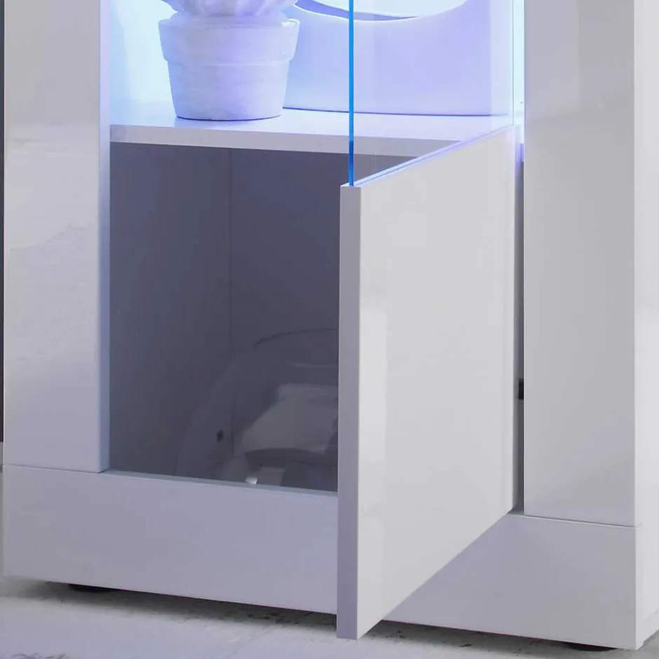 Wohnen Hochglanz Wohnzimmermöbel in Weiß - Sogno (zweiteilig)