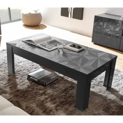 Hochglanz Wohnzimmermöbel in Grau - Kuriasna (dreiteilig)^Wohnen New