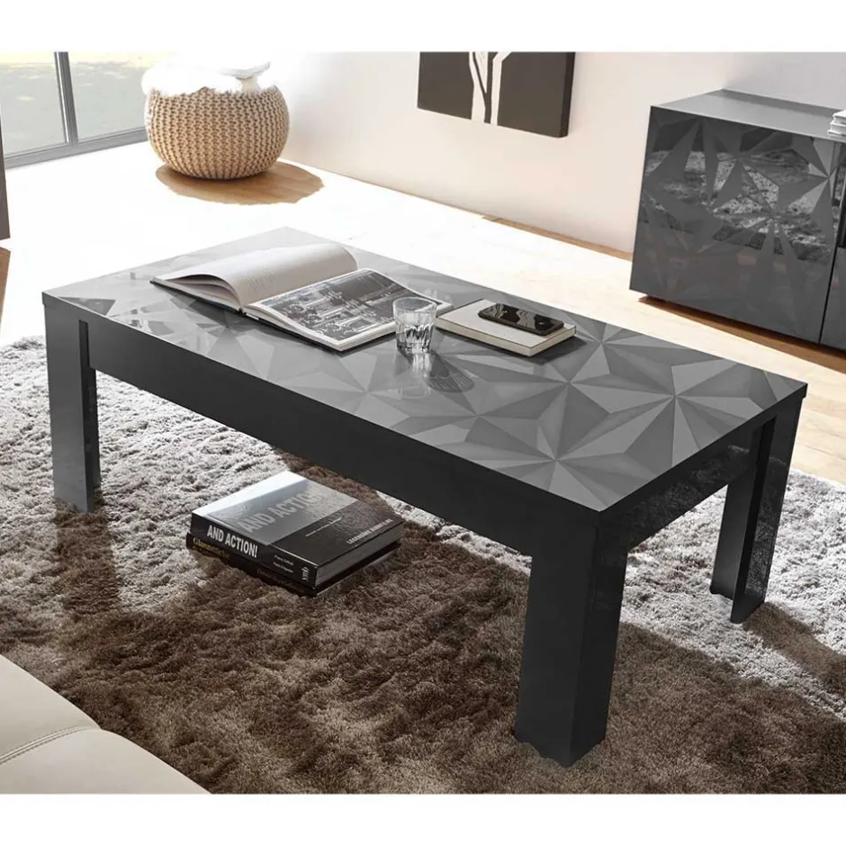 Hochglanz Wohnzimmermöbel in Grau - Kuriasna (dreiteilig)^Wohnen New