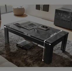 Hochglanz Wohnzimmermöbel in Grau - Kuriasna (dreiteilig)^Wohnen New