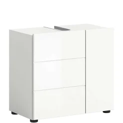 Wohnen Hochglänzender Waschbeckenunterschrank in Weiß - Vitablos