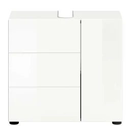 Wohnen Hochglänzender Waschbeckenunterschrank in Weiß - Vitablos