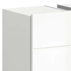 Wohnen Hochglänzender Waschbeckenunterschrank in Weiß - Vitablos