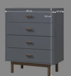 Wohnen Hochkommode - zweifarbiger Scandi Chic - Caldaro